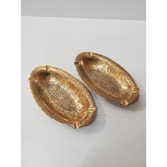 Vintage Brass Ashtray,Carved Ashtray,Articles for smoking, smoking acces… - Picture 6 of 10